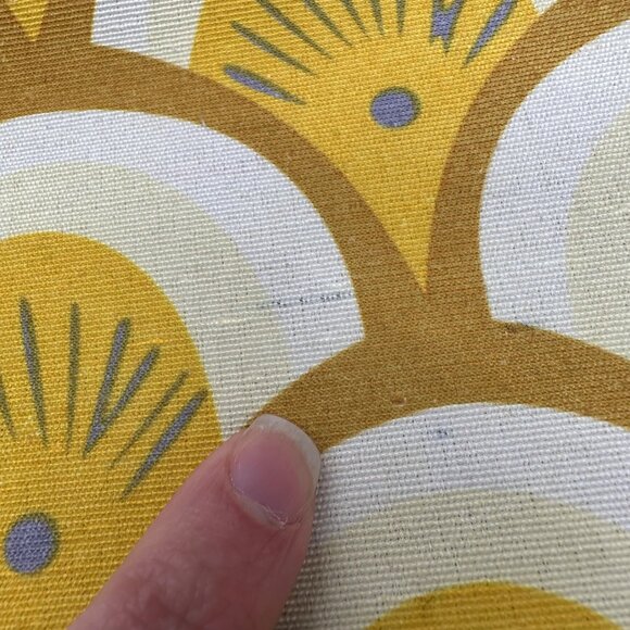 Pillow Covers Retro Yellow White Gray Fan Scales Zippered Pillowcases Pair - Picture 8 of 10